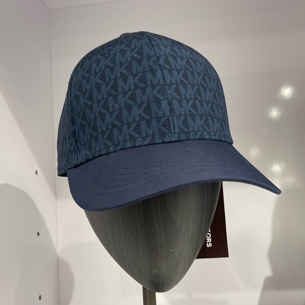 (new+tag) Michael Kors SnapBack hat, monogram cap men/women unisex navy